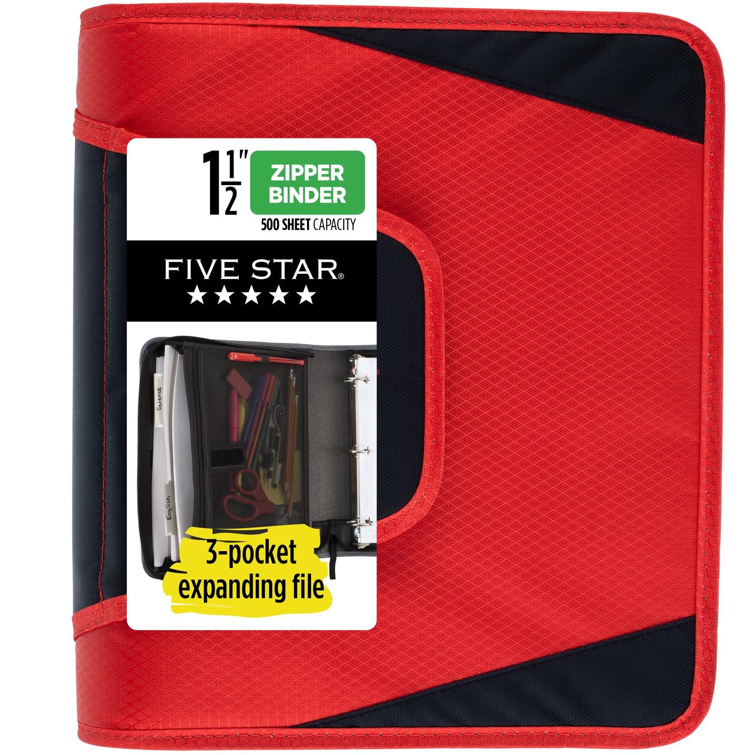 Zip Binders 3 Ring Mead Five Star 2 Inch ZIPPER Ring Binder Xpanz